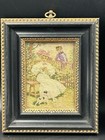 2 Vtg Very Fine Petit Point Needlepoint Tapestry Framed Under Glass
