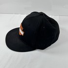 Harley-davidson Hat Cap Fitted     7 3 8 New Era 59fifty Black Embroidered Logo L