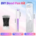 Diy Beadable Pen Craft Kit With Refills - 150 Pieces 50 Plastic Ballpoint Pens  