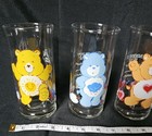 Set Of 4 Vintage Care Bear Drinking Glasses Pizza Hut Limited Edition Flawless