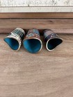 Vintage Handmade Cloisonne    Enamel And Brass Chinese Bells        Set Of 3
