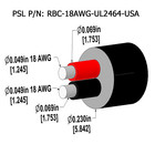 Made In Usa 18 2 12 Volt Power Cable Heavy Duty Red Black 18 Awg Wires 10ft 