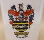 Blackpool England Souvenir Handle-less Cup With Coat Of Arms Shield
