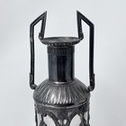 Art Nouveau Orivit Silver Plate Floral Garland Vase Germany Crystal Signed