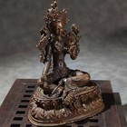 Mini Purple Copper Green Tara Figurine Tibetan Buddhist Deity Collectible