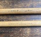 Vintage 1950 s Ludwig 2s Wooden Drum Sticks 17  Pair Set Usa - Hard To Find