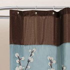 Triangle Home Fashions 19259  Cocoa Flower Shower Curtain  72 X 72 Blue