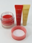 Laneige Berry Sweet Lip Trio Set Lip Sleeping Mask   2 Lip Glowy Balm Open Box