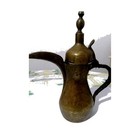 Vintage Syrian Qalamoun Brass Dallah Bedouin Coffee Pot 1070g Stamped Q Mark