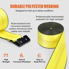 Truck Straps 4 x 30  Winch Straps With Flat Hook For Towing 10 Pack Yellow