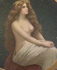 1905 Vienna Art Plate Topless Girl - Coca Cola  Type - Rare  W  Some Flaws 10x10