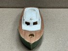 Vintage Wooden Toy Speed Boat Cabin Cruiser Wood   Plastic Mid Century Unmarked