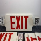 Led Exit Sign Emergency Light Battery Backup Red Double Face 3 Pcs