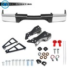 Fit For Chevy Silverado 1500 2007-2013 Truck Chrome Rear Bumper W o Sensor Hole