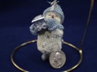 Snow Buddies Ornament Powder W  Caboose Snowmen Winter Christmas Vintage