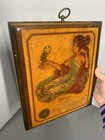Vintage Virgo Zodiac Wooden Wall Plaque Goddess Astrology Sign Decor 70s