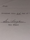 Ben Hogan Signed Letter Dated 1971  Beckett Loa  Beckett Sticker On Loa 