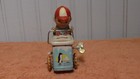Vintage Retro Tin Litho Wind-up Ice Cream Bicycle Man-  Runs Great