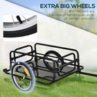 Aosom Bike Cargo Trailer For Hefty Loads  Foldable Compact Storage  Universal Hi