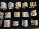 Napkin Ring Collection Mixed Silver Silver Plate Pewter 15 Pc Antique To Vintage