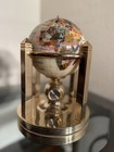 Alexander Kalifano Rotating Clock Smooth Mother Of Pearl Gemstone Globe