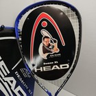 Racquetball Racquethead Demon Xl Xtra Long  3 5 8 Grip Racket W Cover Blue Black