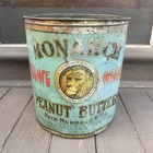 Antique Rare 1920 Monarch Peanut Butter Tin 55lb Ex-lg Blue Metal Store 14 25   