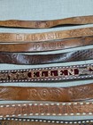 Lot Of 11 Vintage Western Customized Tooled Buckle Belts 70s-80s Leather Named