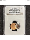 Lincoln 1c Struck Off Center Mint Error Ms 64 Rd Ngc Graded Major Error