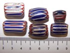 Antique Venetian Trade Beads -  6-layer And 4-layer Chevron Beads - Distressed
