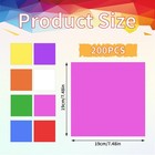 Vynflick Colored Cellophane Sheets - Plastic Transparent 19x19cm  Red