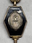 Nice Vintage Antique Lehigh University Brass Bronze Ceramic Charm Key Pendant