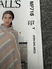 Mccalls Mp716 Poncho Xs-s-m-l-xl Uncut