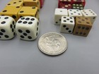 Vtg Mix Multi-color Dice Lot Mixed Sizes Game Pieces Replacement Set Collection