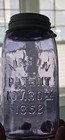 Mason Patent 1858  no s   Amethyst Glass -  13 Base  beautiful 