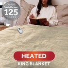 Sunbeam Royal Ultra Fleece Heated Electric Blanket King Size 90 X 100 12 Heat