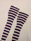 Antique Victorian 19th C Child   s Tall Striped Stockings
