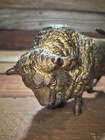 American Bison Buffalo Gold Color Spelted Casting Non-ferrous Western Americana