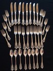 Wallace Grande Baroque 32 Pc For 8 Sterling Silver Flatware Service Set 