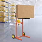 330lb Material Lift Stacker Pallet Truck With Hand Winch 40  Lifting Height Adj 