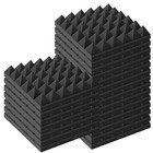 12-96 Pack Acoustic Foam Panel Studio Noise Soundproofing Wall Tiles 12 x12 x2 