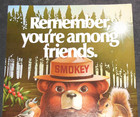 Vtg Smokey Bear Paper Poster 1980   remember You re Among Friends    13  X 18 5 
