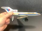 Vintage Tin Litho Friction United Boeing 727 Jet Liner Made In Japan