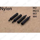 M2 M2 5 M3 M4 Male-female Black Nylon Hex Column Standoff Support Spacer Pillar