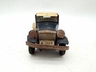 Vintage Japanese Tin Litho 1929 Sedan Toy Car Blue Cream Non Working