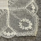 2 Vintage Hanky Filet Lace On Linen New W tag White Stunning Wedding