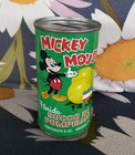Vintage Italian Mickey Mouse Succo Di Pompelmo Juice Soda Steel Can Bank Rare 