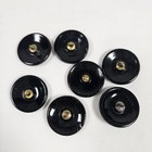 Antique Vintage French Jet Faceted Black Glass Buttons Sewing Craft Jewelry 7ct