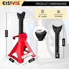 2pack Car Jack Stand 3 Tons  6 000 Lbs  Capacity Adjustable Height Steel Stands