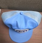 Vintage Bell Telephone Snapback Blue Hat Utility Communications Distressed 